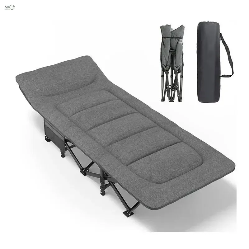 Lightweight Catre plegable resistente con almohada silenciosa ajustable en 5 posiciones para adultos Solid