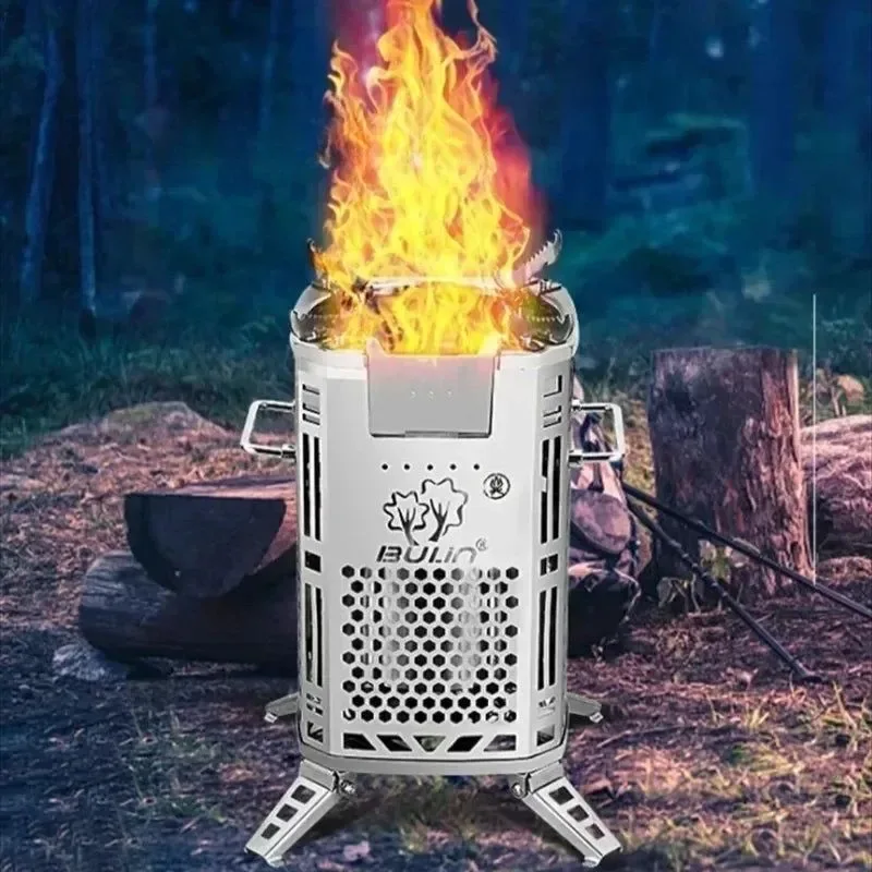 Selected Heavy-Duty Portable Firewood Stove Smokeless Stainless Steel Camping Stove for Cooking Heating Optimized