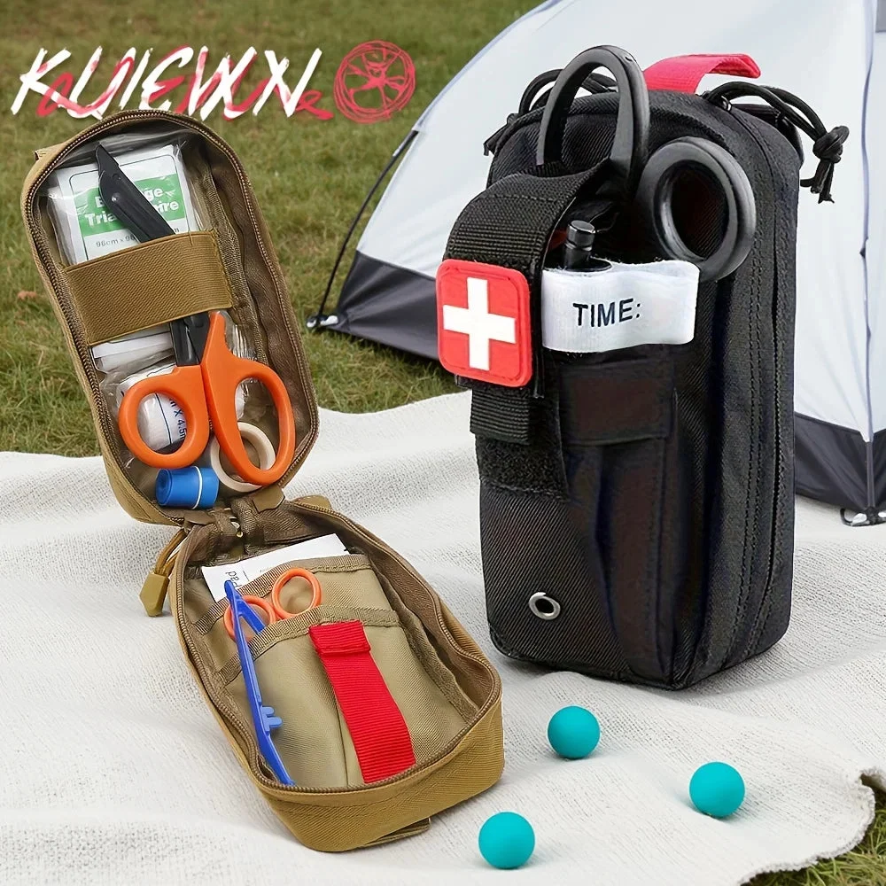 Classic Tactical First Aid Kit with Tourniquet – MOLLE Emergency Medical Pouch for Camping Hiking Survival Functional
