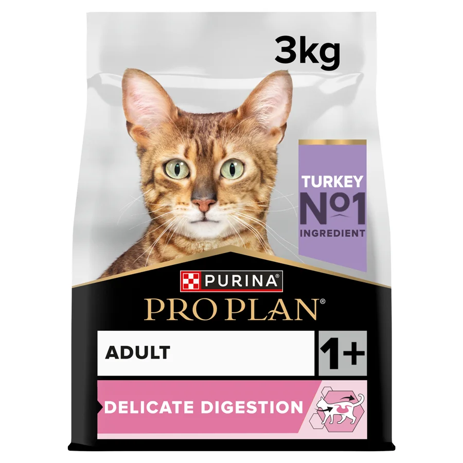 Artisan Pro Plan Delicate Digestion Dry Adult Cat Food Turkey 3kg Versatile