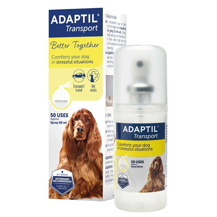 Top-Quality Adaptil Transport Calming Pheromone Spray for Dogs 60ml Relaxed