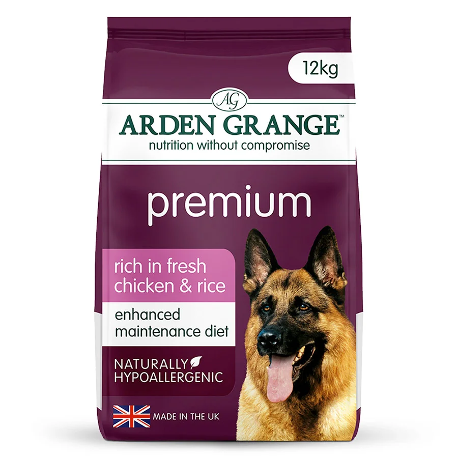 Prestigious Arden Grange Premium Adult Dry Dog Food Chicken Rice 12kg High-End