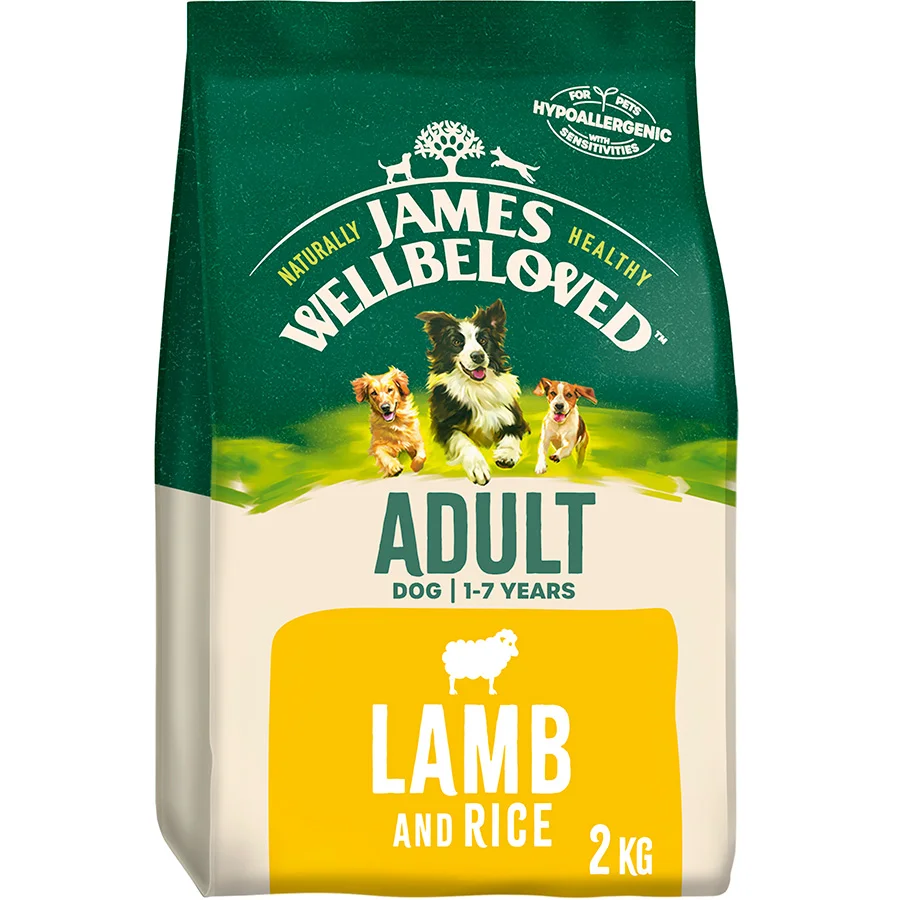 Exclusive James Wellbeloved Adult Dry Dog Food Lamb Rice 2kg Classic