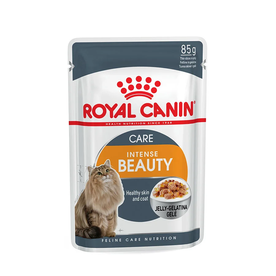 Verified Royal Canin Feline Intense Beauty Wet Adult Cat Food In Jelly 12x85g High-Performance