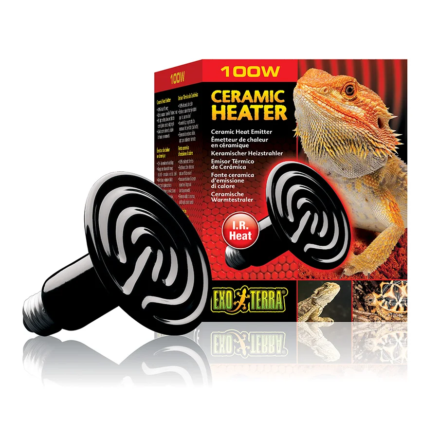 Premium Material Exo Terra Reptile Ceramic Heat Emitter Black 100W Eco-Friendly