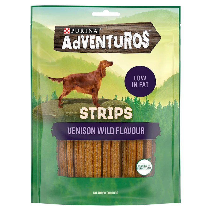 Advanced Adventuros Strips Dog Treat Venison 90g Fashionable