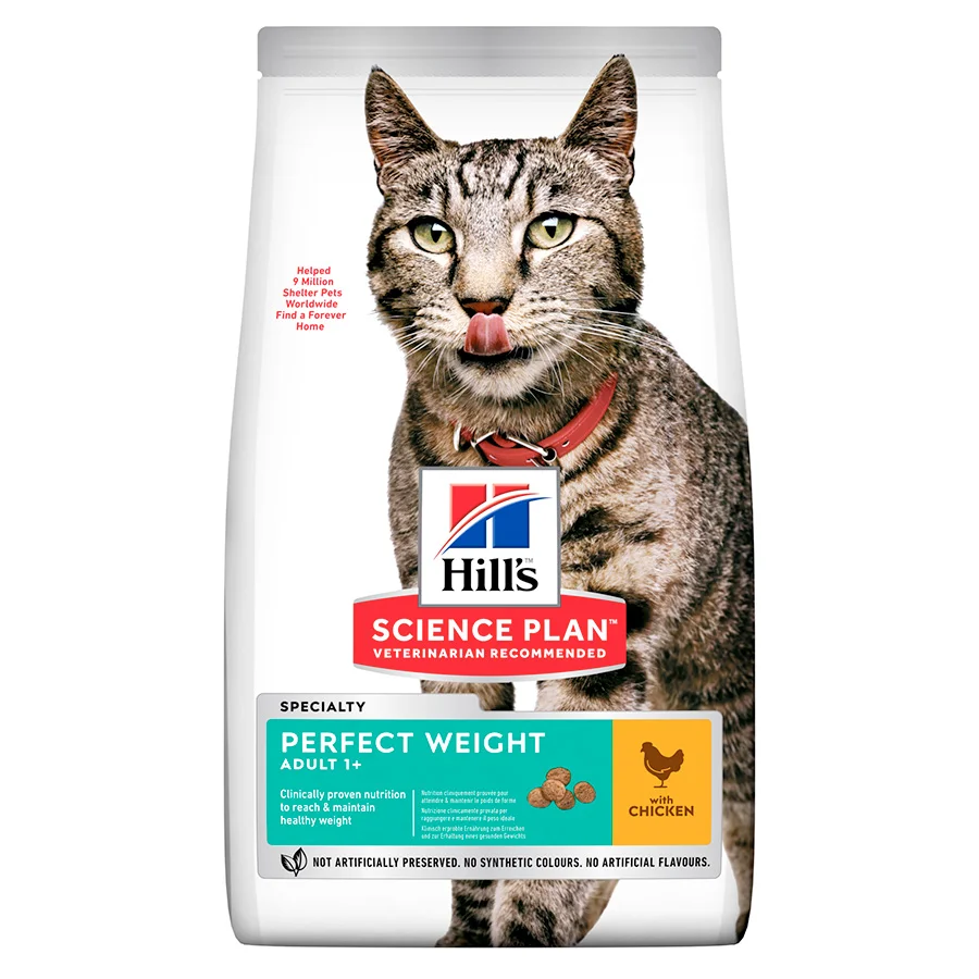 Prestigious Hill x27 s Science Plan Weight Adult Dry Cat Food Chicken 1.5kg Stylish