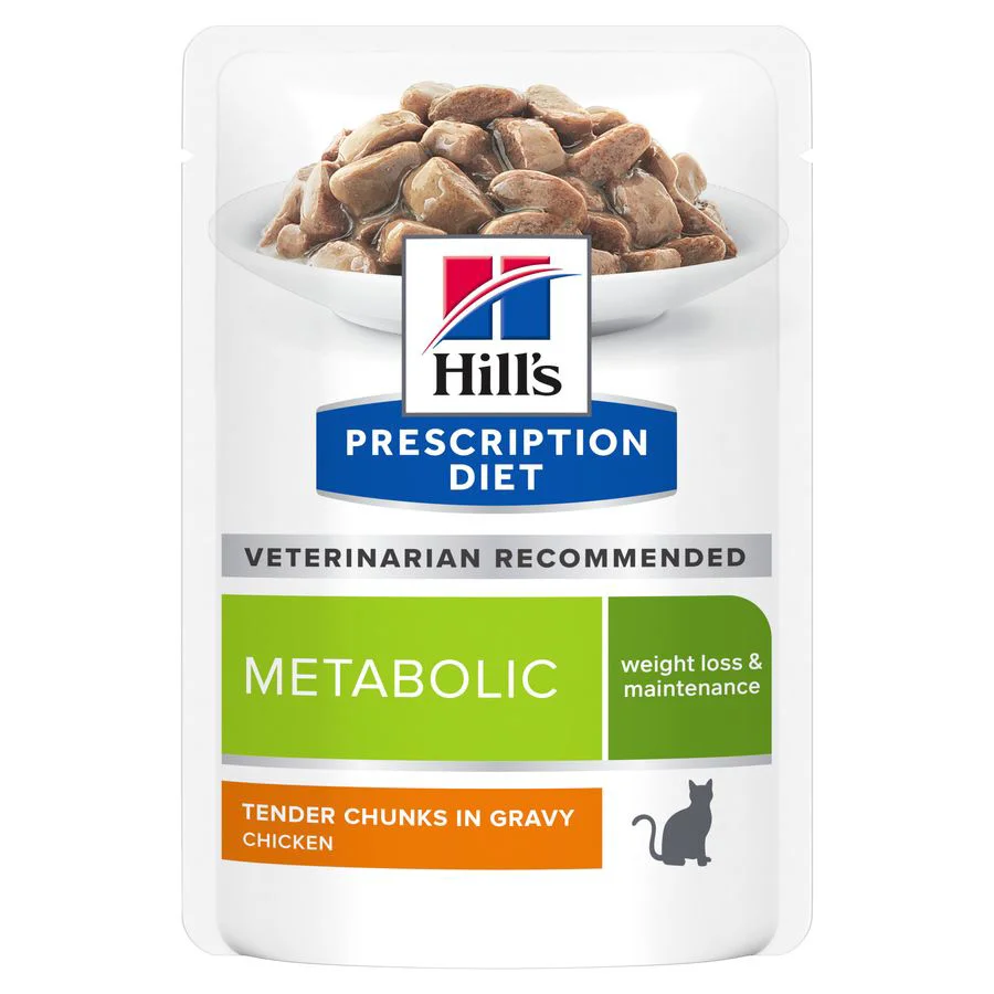 Official Hill x27 s Prescription Diet Metabolic Weight Management Wet Cat Food Chicken 12x85g Sophisticated