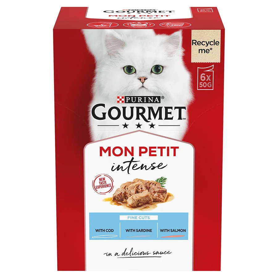 Reliable Gourmet Mon Petit Wet Cat Food Cod， Sardine Salmon 6x50g Traditional