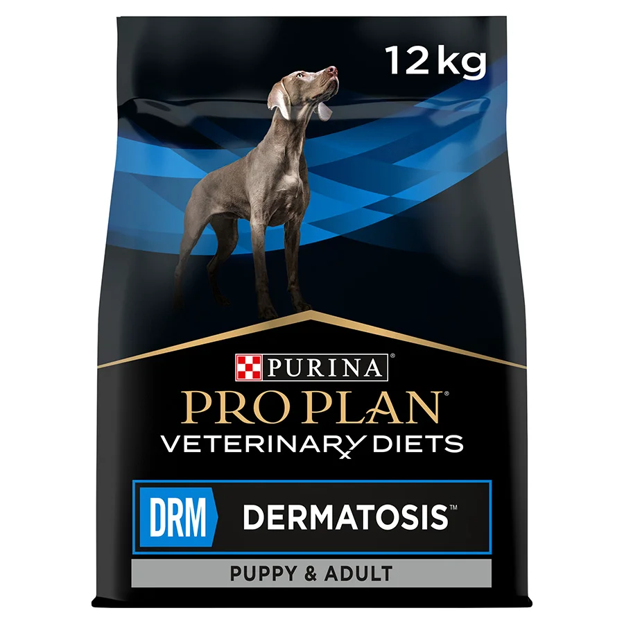 Casual Pro Plan Vet Diet DRM Dermatosis Dry Dog Food 12kg Convenient
