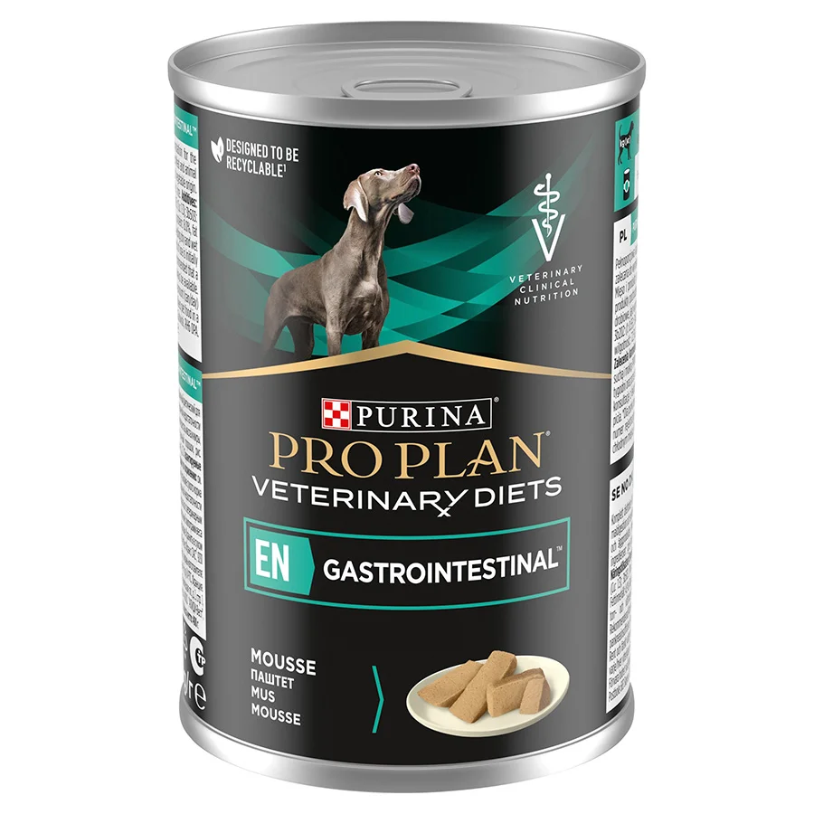 Casual Pro Plan Vet Diet EN Gastrointestinal Wet Dog Food 12x400g Smooth