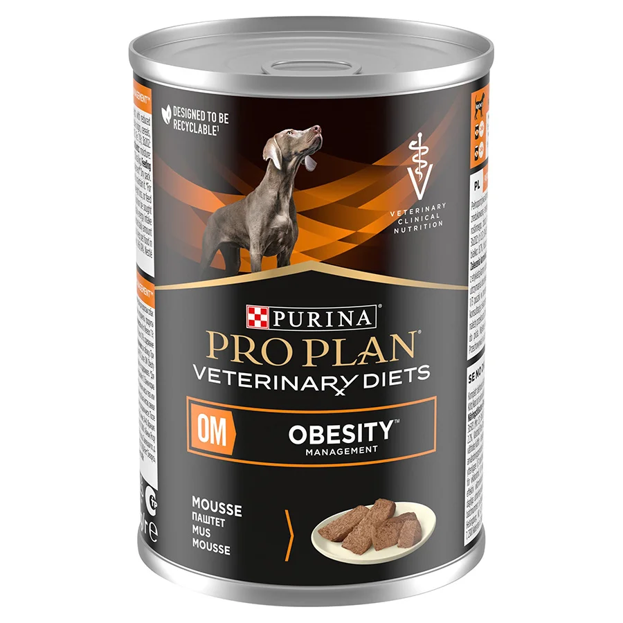Fashionable Pro Plan Vet Diet OM Obesity Management Wet Dog Food 12x400g Natural