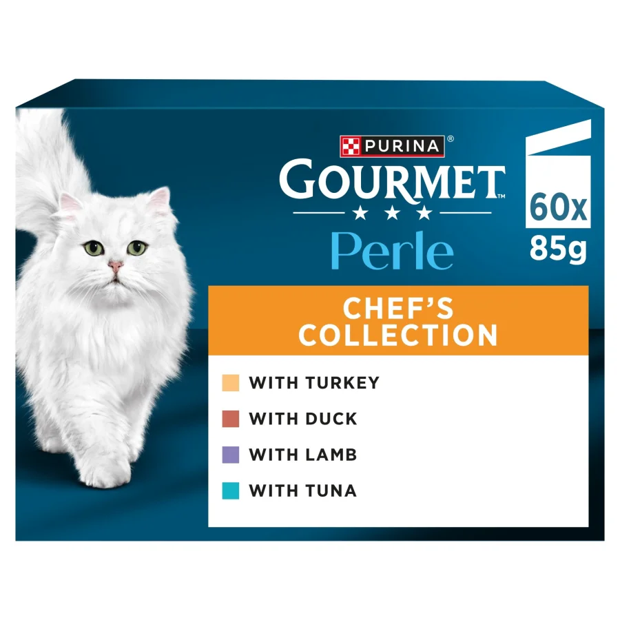 Artisan Gourmet Perle Cat Food Chefs Collection Mixed 60x85g Trendy