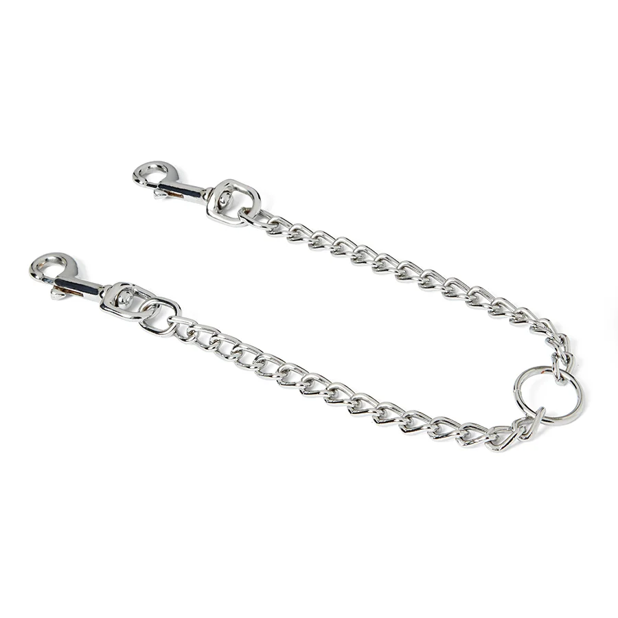Relaxed Pets at Home Chain Dual Dog Lead Metallic Medium Verified
