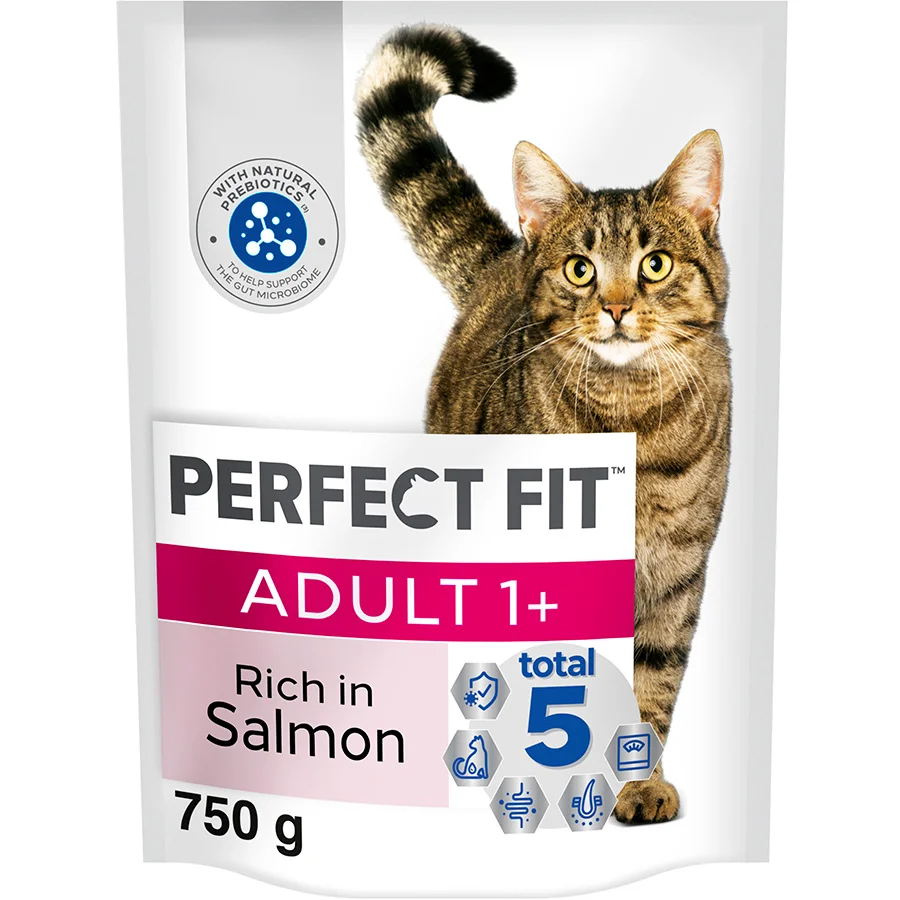 Recyclable Fit Advanced Nutrition Adult Cat Dry Food Salmon 750g Organic