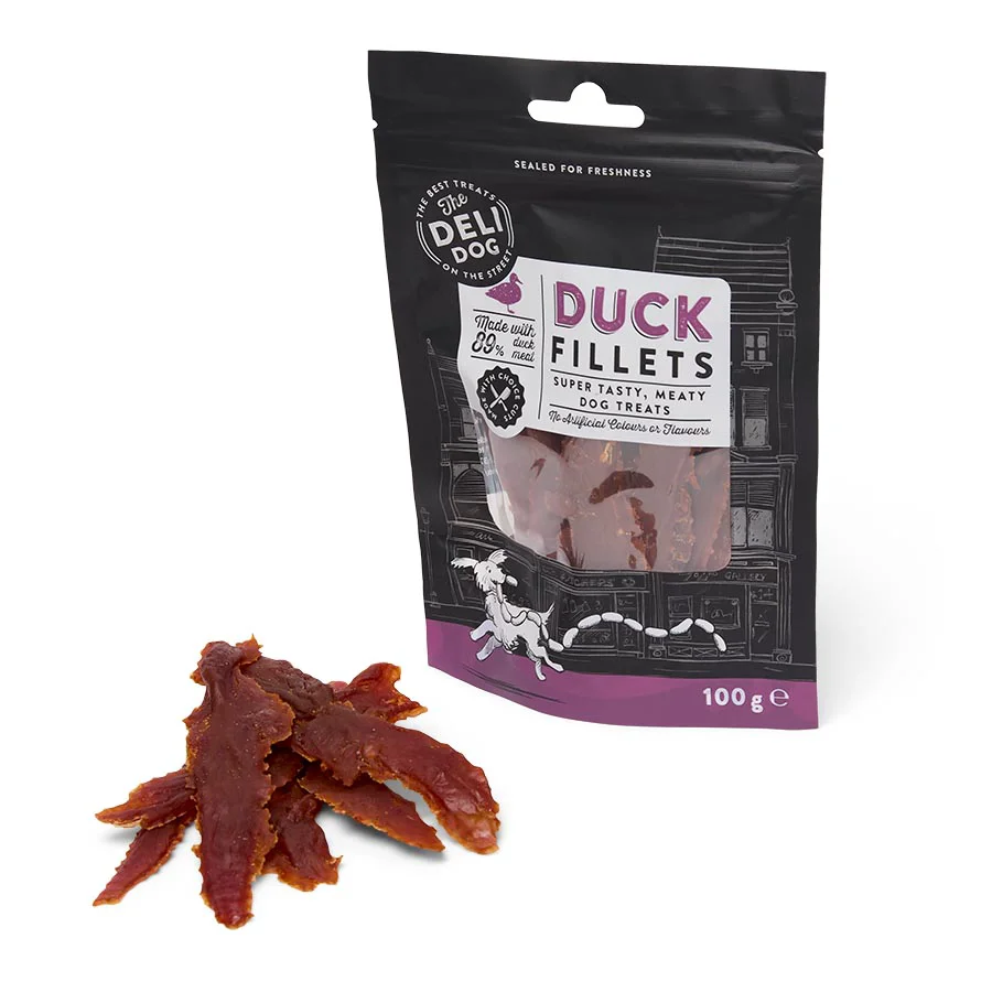 Exceptional The Deli Dog Duck Fillets Dog Treat 100g Organic