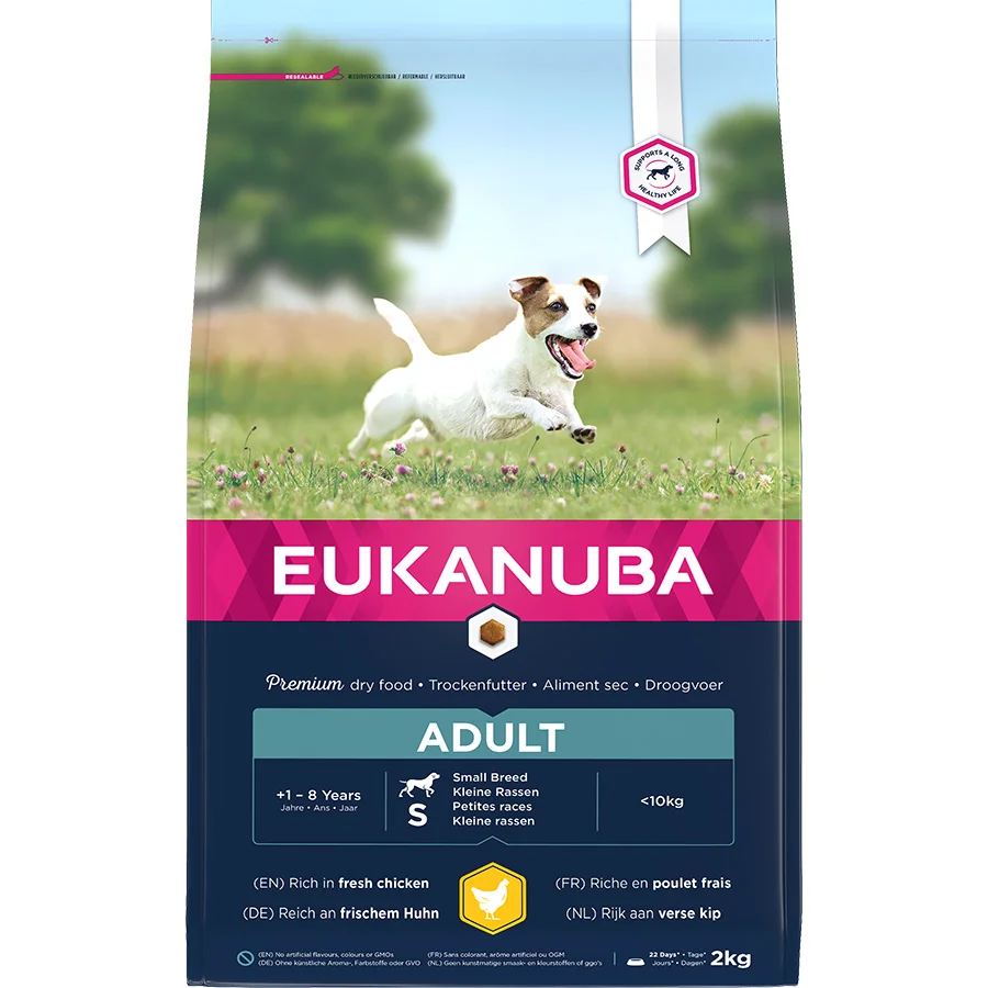 Optimized Eukanuba Small Breed Adult Dry Dog Food Chicken 2kg Effective