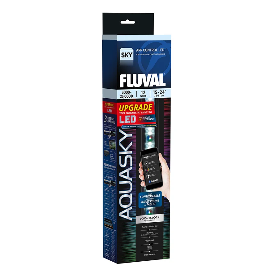 Comfortable Fluval Aquasky 2.0 LED Fish Tank Light Bluetooth 12W Environmentally Friendly