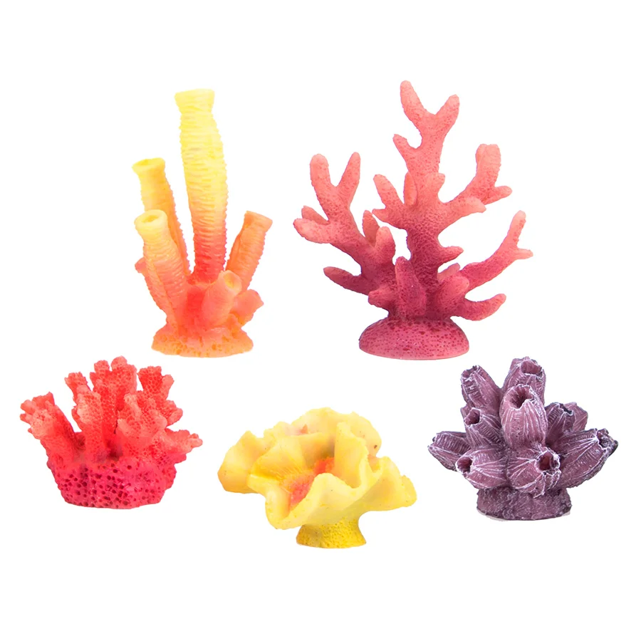 Traditional Penn Plax Coral Aquarium Ornament Mini Green