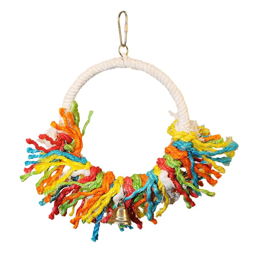 Lightweight Happy Beaks Rope Preening Bird Toy Large Environmentally Friendly