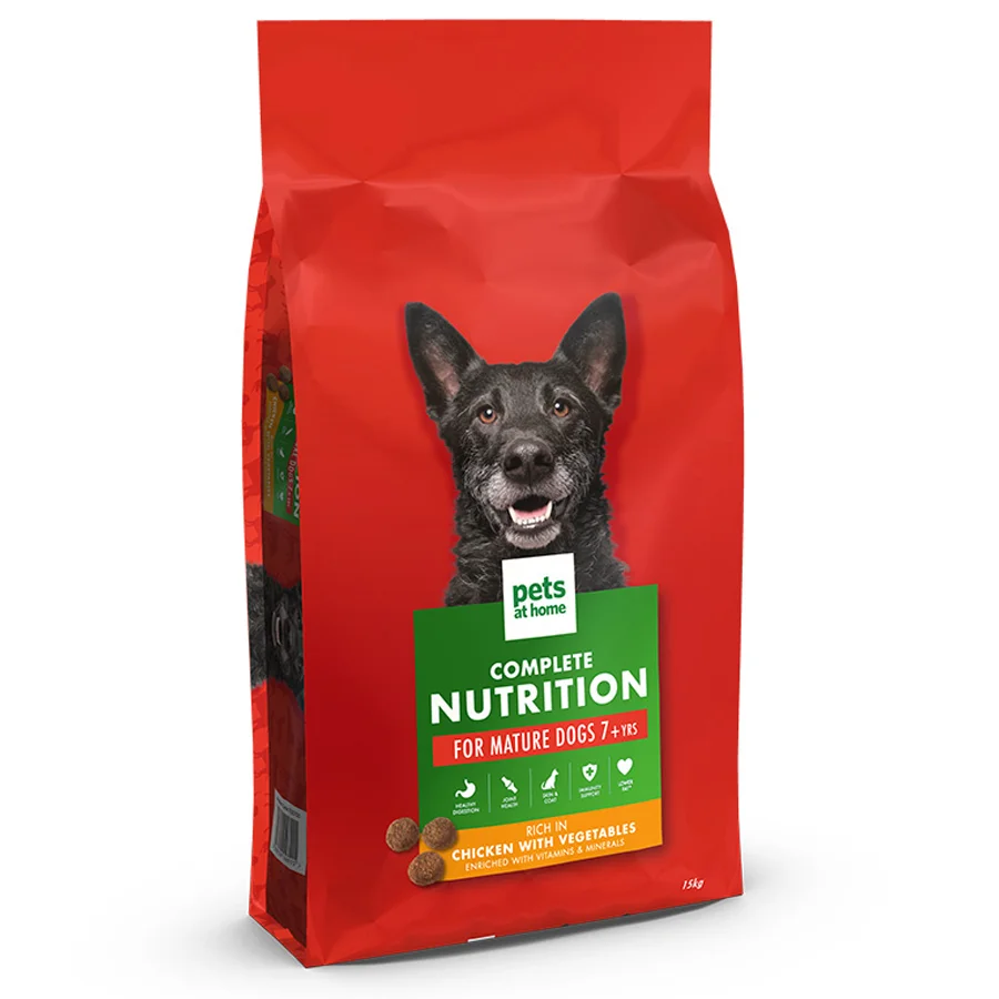 Advanced Pets at Home Complete Nutrition Mature Dry Dog Food Chicken 15kg Durable