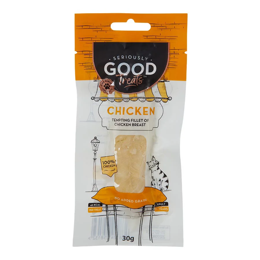 Elegant Seriously Good Cat Treats Chicken Fillet 30g Casual