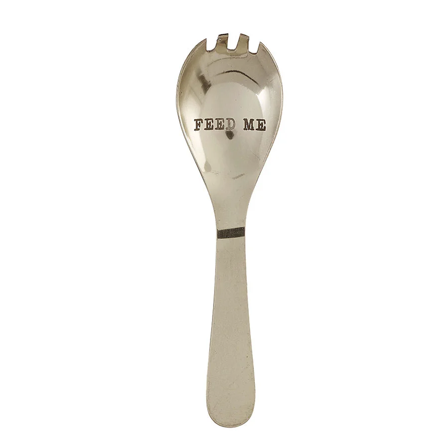 Stylish Pets at Home Stainless Steel Feed Me Spork Gold High-Quality