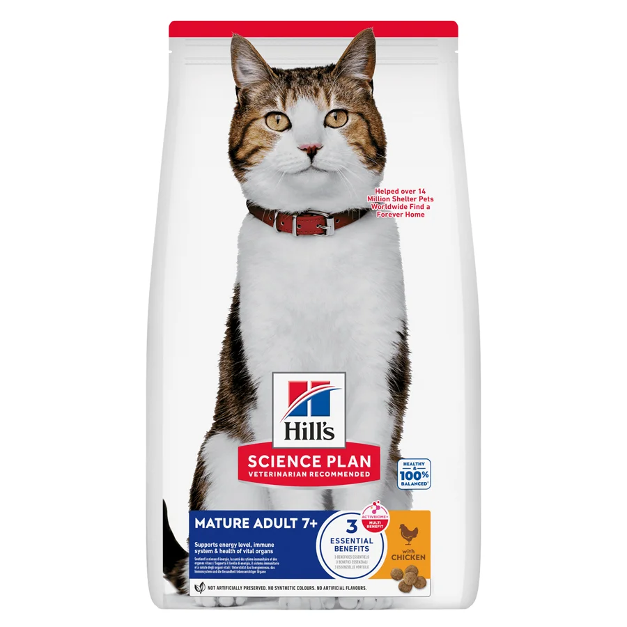 Verified Hill x27 s Science Plan Mature Adult Dry Cat Food Chicken 10kg Relaxed