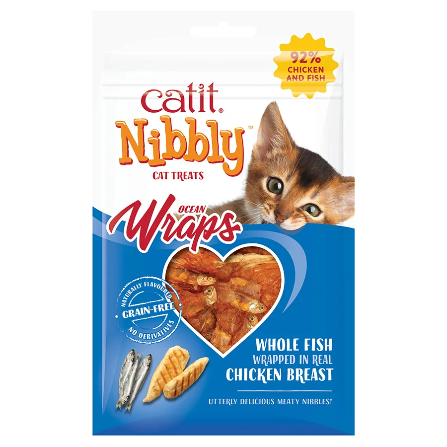 Trendy Catit Nibbly Wraps Cat Chicken Treats 30g Professional