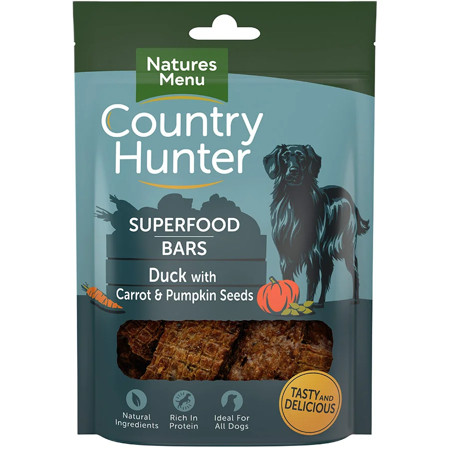 Fashionable Natures Menu Country Hunter Superfood Bar Dog Treat 100g Superior
