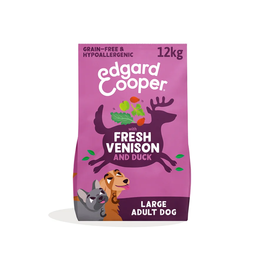 Dependable Edgard Cooper Grain Adult Dry Dog Food Venison Duck 12kg Elegant