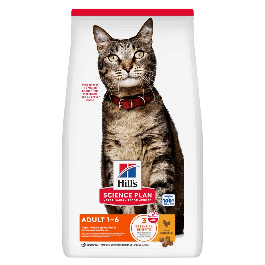 Lightweight Hill x27 s Science Plan Adult Dry Cat Food Chicken 15kg Luxury