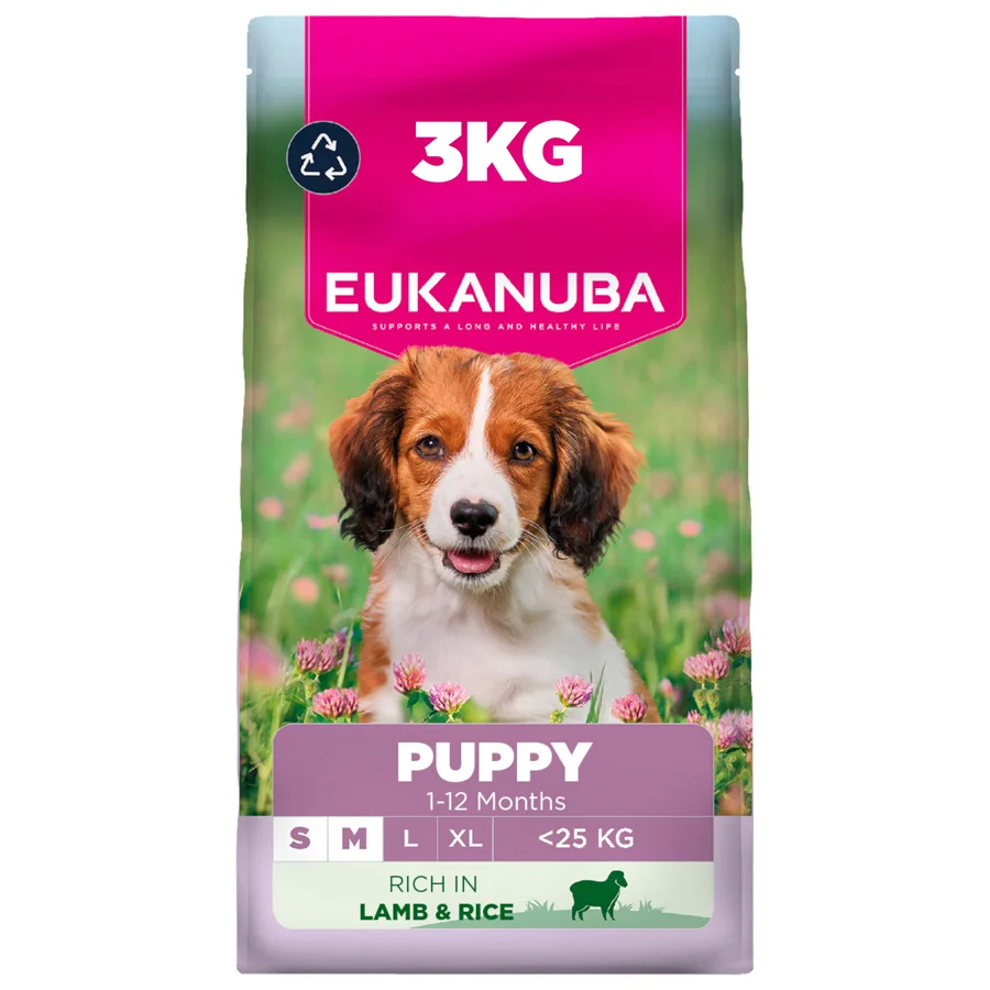 Refined Eukanuba Small Medium Puppy Dry Dog Food Lamb Rice 2.5kg Proven