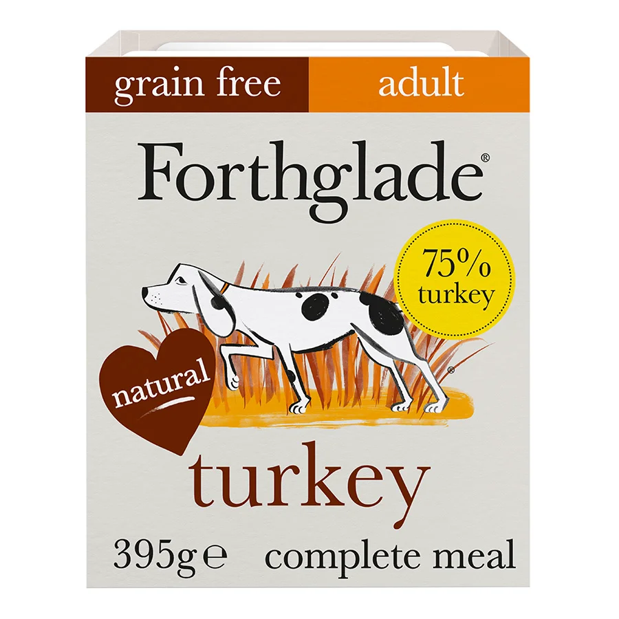 Comfortable Forthglade Grain Complete Wet Adult Dog Food Turkey Veg 395g Outstanding