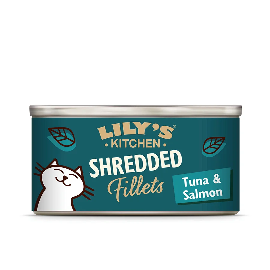 Relaxed Lily x27 s Kitchen Wet Cat Food Tuna Salmon Shredded Fillets 70g Sustainable