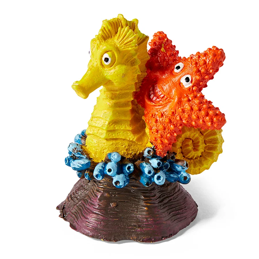 Original Design Aqua Town Seahorse Star Aquarium Ornament Luxury