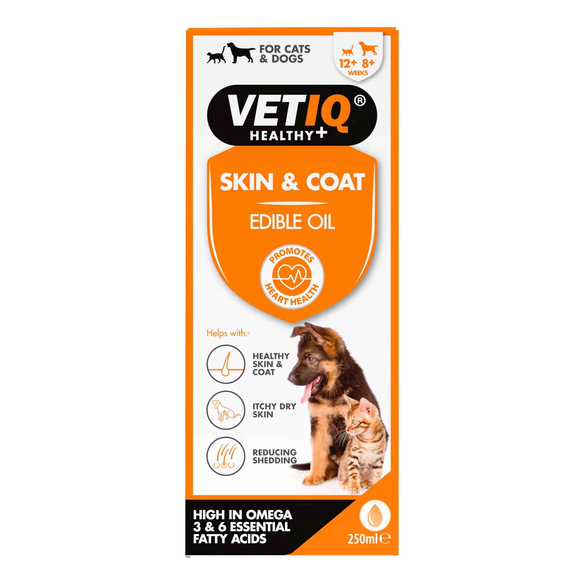 Organic VetIQ Skin Coat Oil For Cat Dog 250ml Carefully Designed