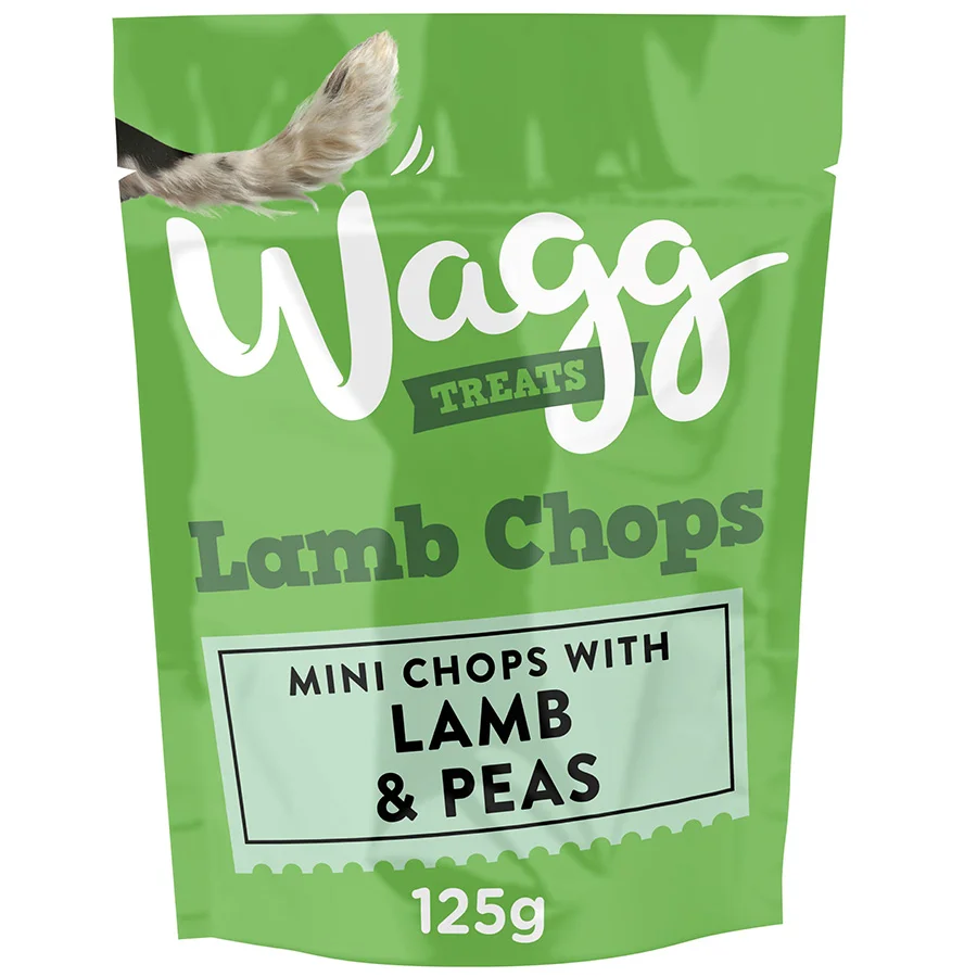 Organic Wagg Dog Lamb Chops Treats 125g Clean