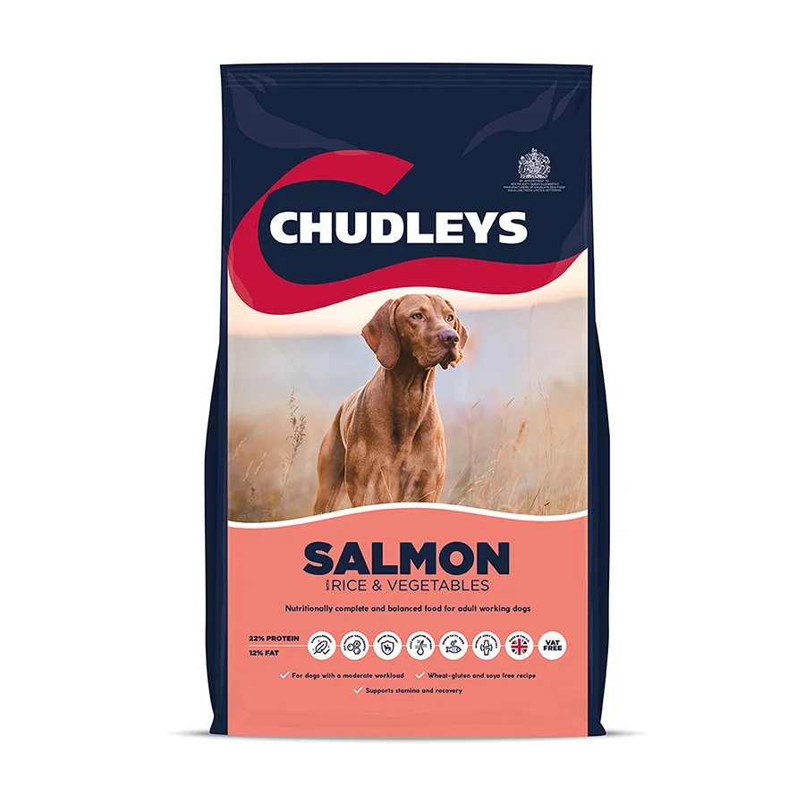 Genuine Chudleys Working Adult Dry Dog Food Salmon with Rice Veg 14kg Smooth