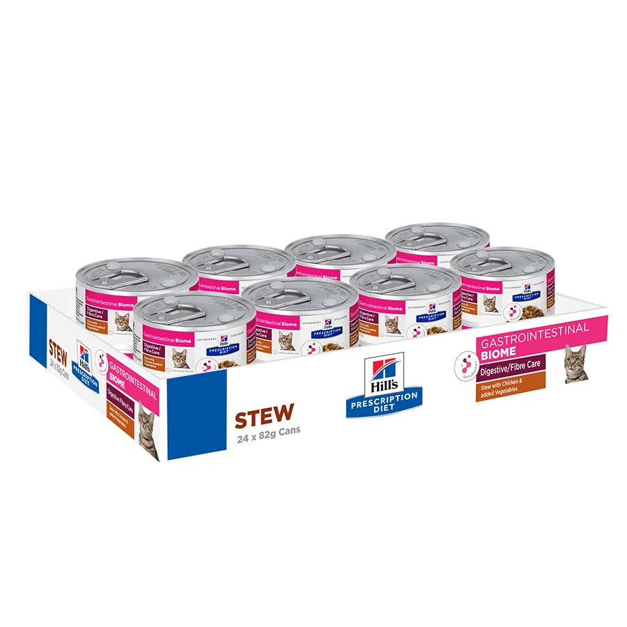Quality Hill x27 s Prescription Diet Gastrointestinal Biome Adult Wet Cat Food Chicken 24x82g World-Class