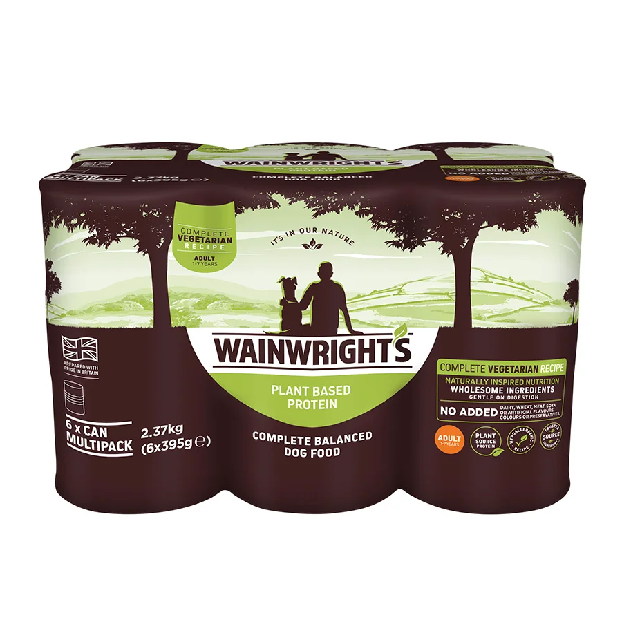 Exclusive Wainwright x27 s Plant Based Protein Wet Adult Dog Food 6x395g Versatile