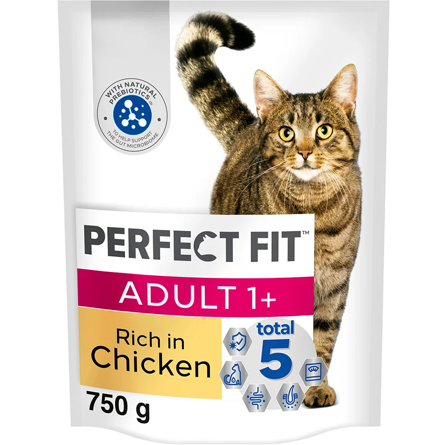 Long-Lasting Fit Advanced Nutrition Adult Cat Dry Food Chicken 750g Minimalist