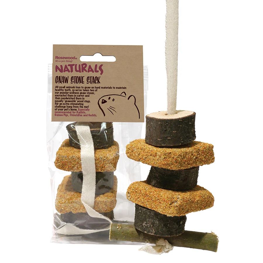 Genuine Naturals Gnaw Stone Stack Small Animal Treat 200g Healthy