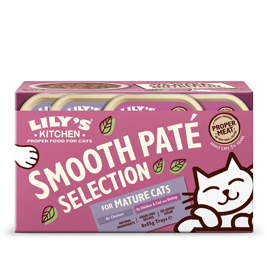 Dependable Lily x27 s Kitchen Mature Cat Wet Food Chicken Cod Pate 8x85g Versatile