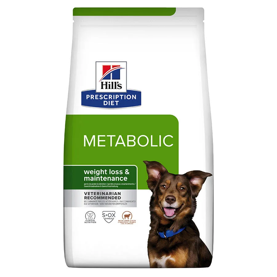 Sustainable Hill x27 s Prescription Diet Metabolic Weight Manage Adult Dry Dog Food with Lamb 12kg Relaxed