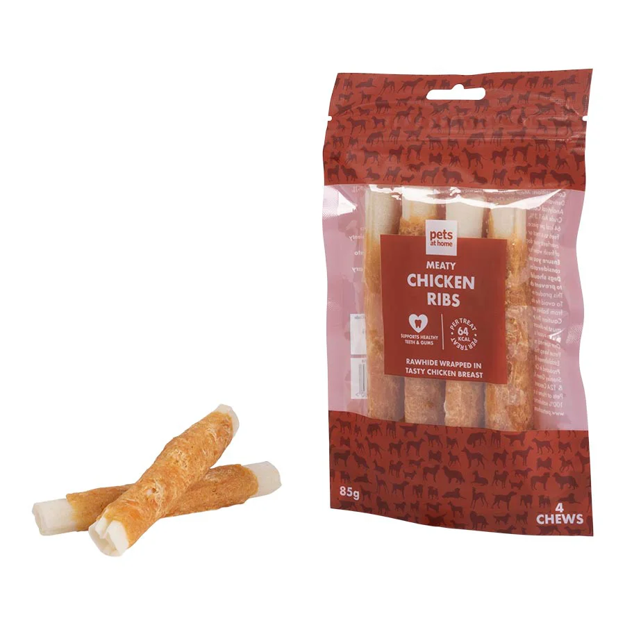 Consistent Pets at Home Meaty Chicken Ribs Dog Treats 4 Pack Verified