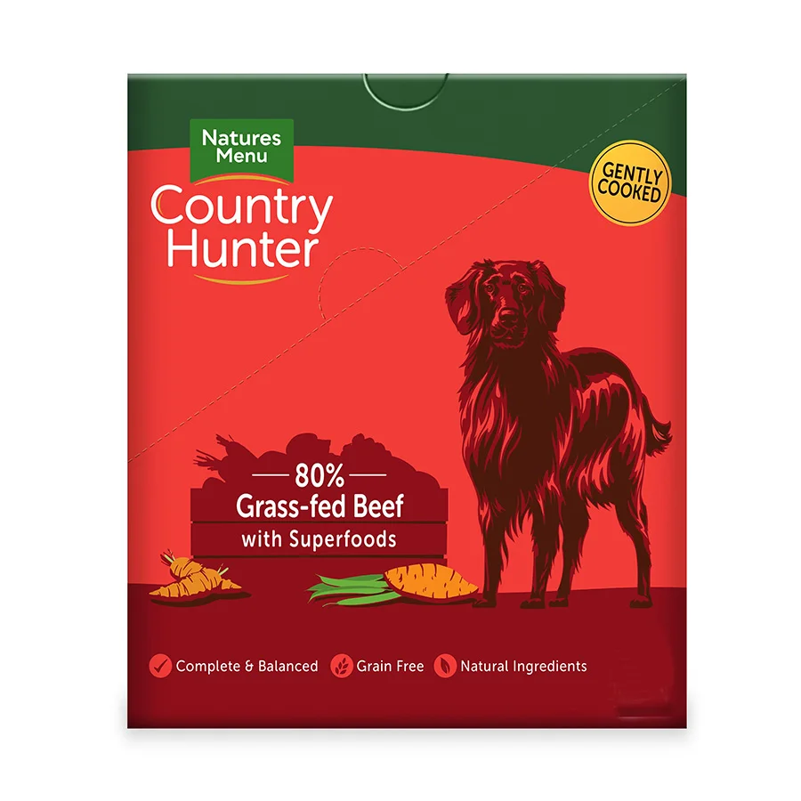 Next-Generation Natures Menu Country Hunter Grain Wet Dog Food Beef 18x150g Excellent