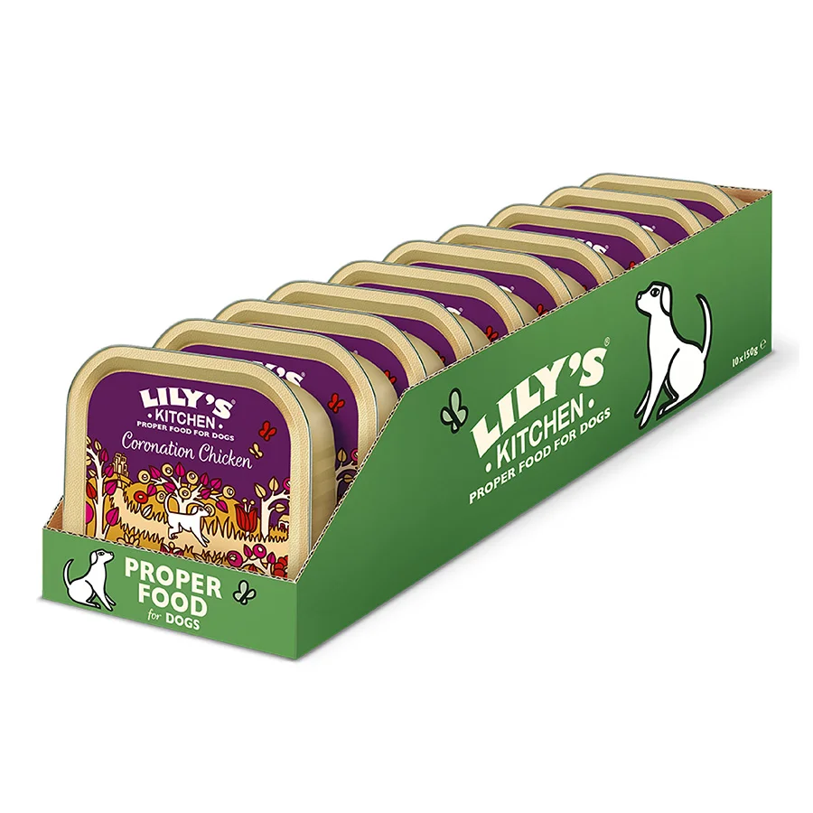 Stylish Lily x27 s Kitchen Adult Wet Dog Food Coronation Chicken 10x150g Consistent