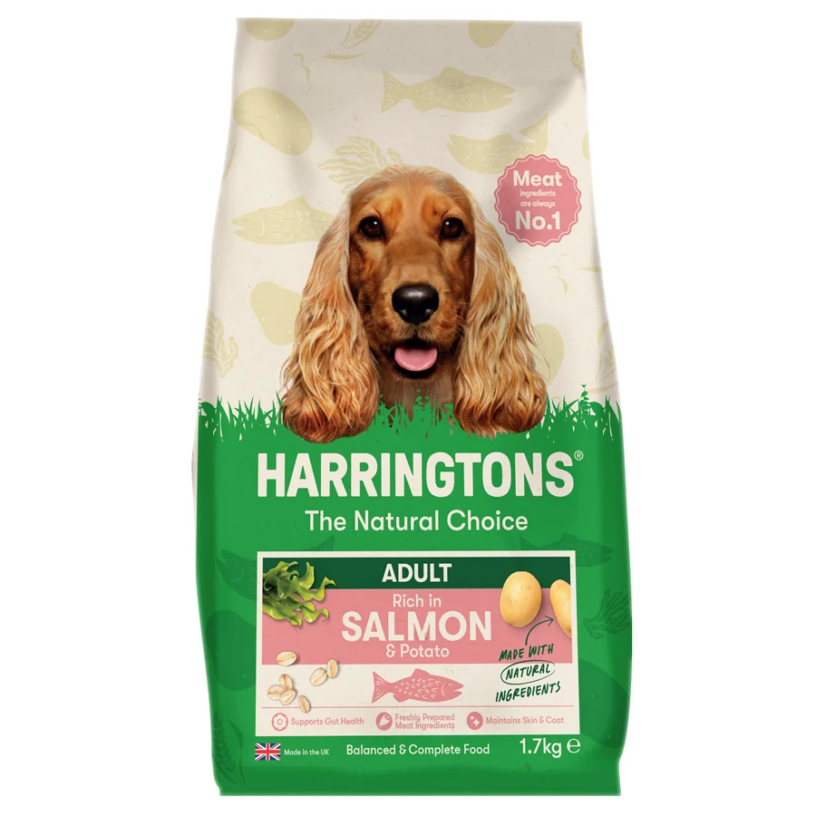 Easy-to-Use Harringtons Complete Natural Adult Dry Dog Food Salmon Potato 1.7kg Reliable