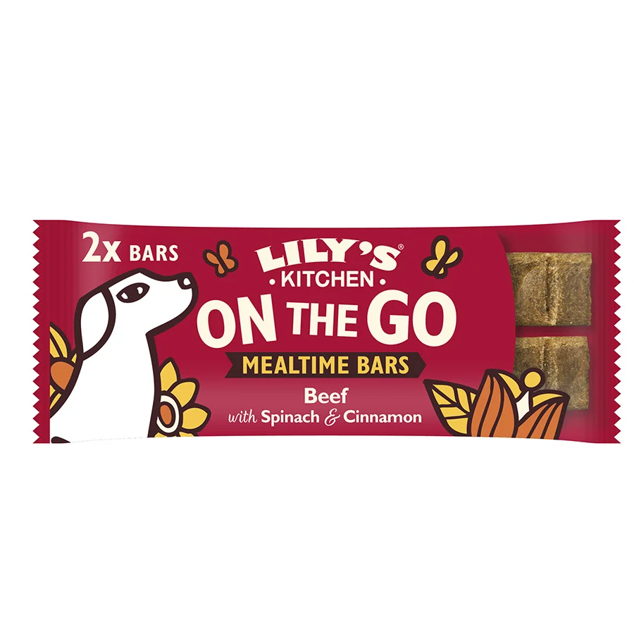 Efficient Lily x27 s Kitchen On-The-Go Bar Beef Dog Treats 40g Genuine